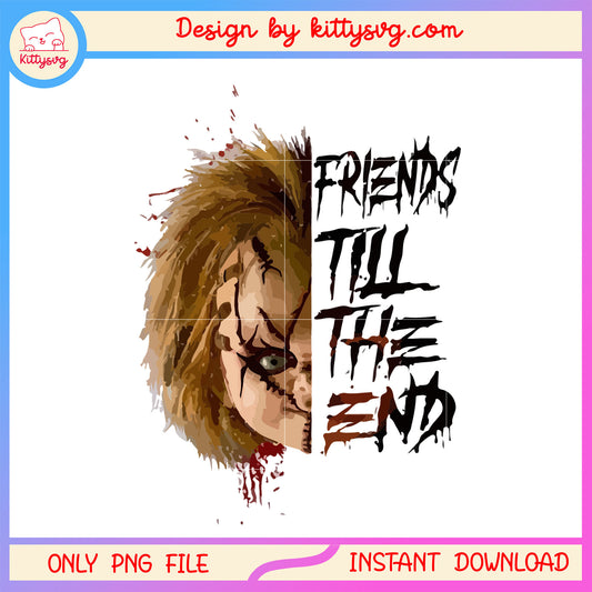 Friends till the end chucky png, chucky friend png, chucky face png