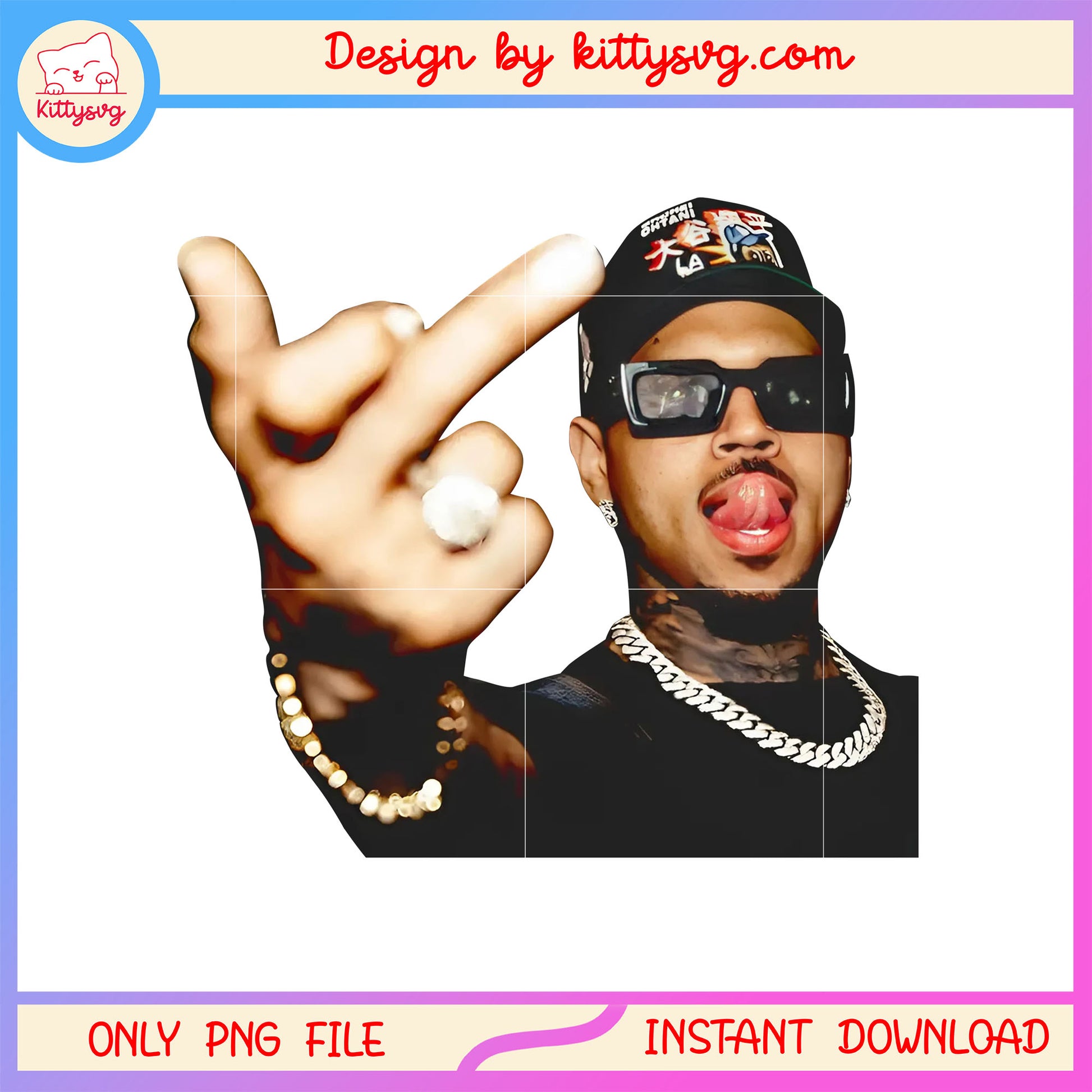 Funny chris brown middle finger png, chris brown star​ png