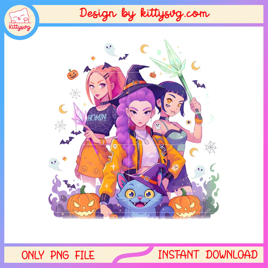 Funny huntrix tiger kpop pumpkin halloween png, huntrix kpop png