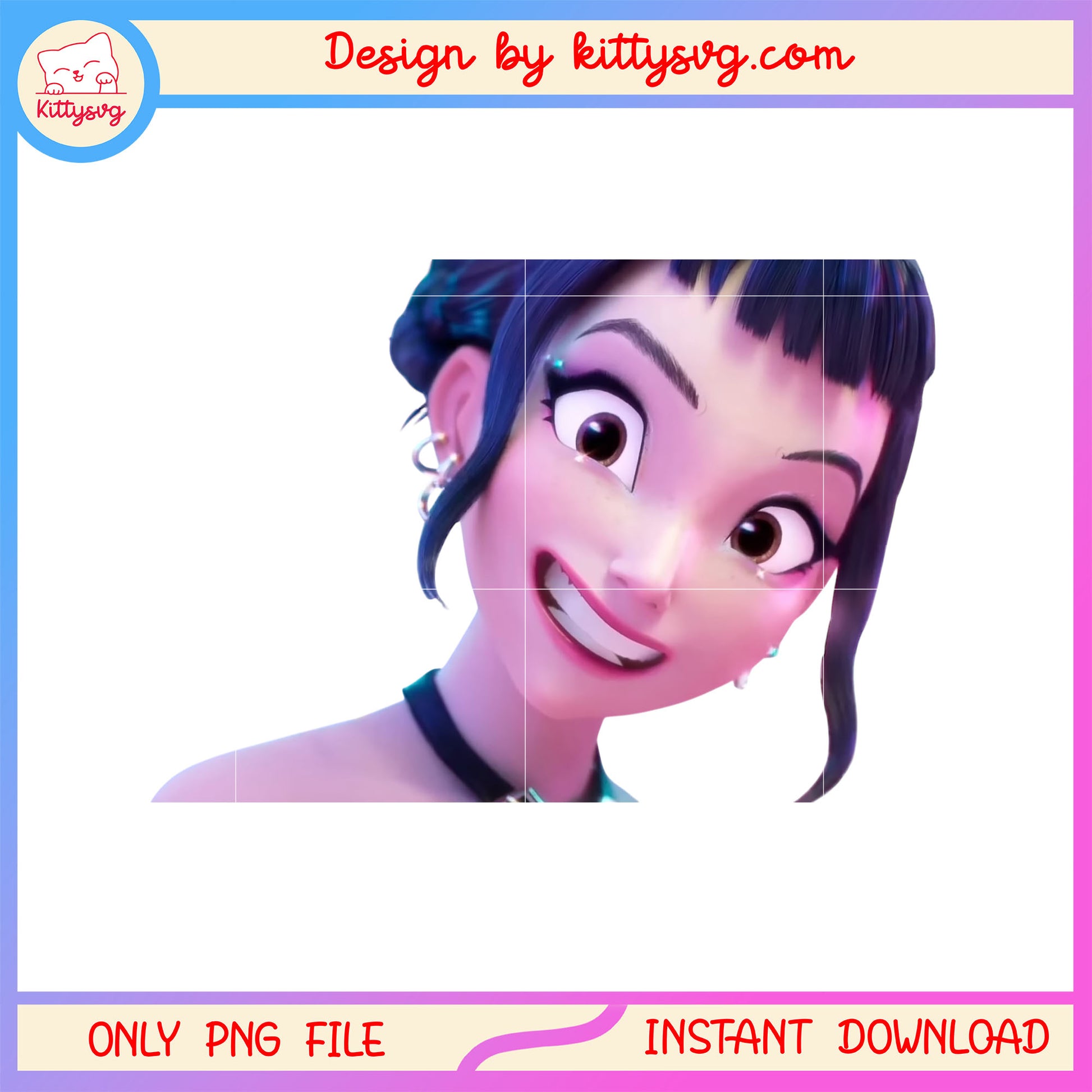 Funny zoey huntrix character png, zoey kpop demon hunters png