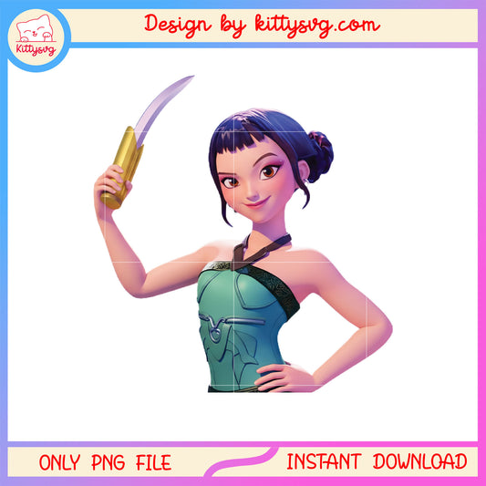 Funny zoey huntrix hand knife kpop christmas png, happy x-mas png