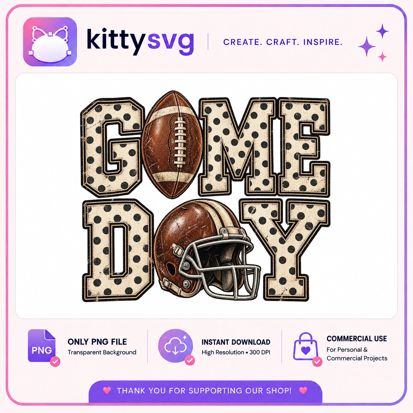 Game Day Football PNG, Retro Football Sublimation, Sports PNG