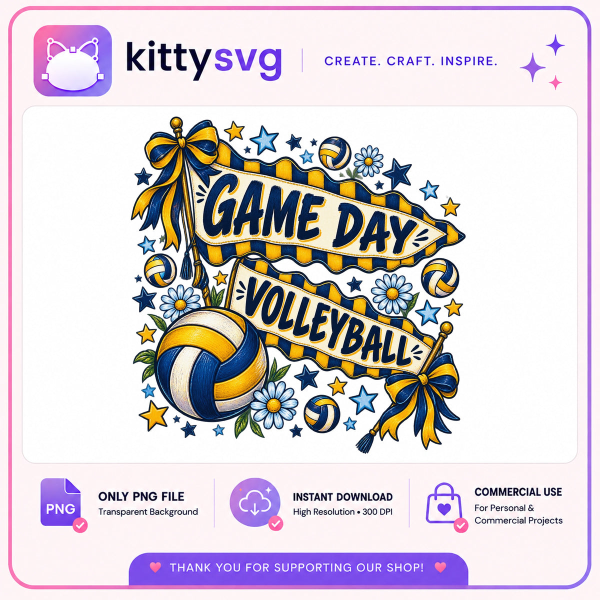 Game Day Volleyball PNG, Volleyball Shirt Design, Sports PNG