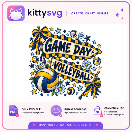 Game Day Volleyball PNG, Volleyball Shirt Design, Sports PNG