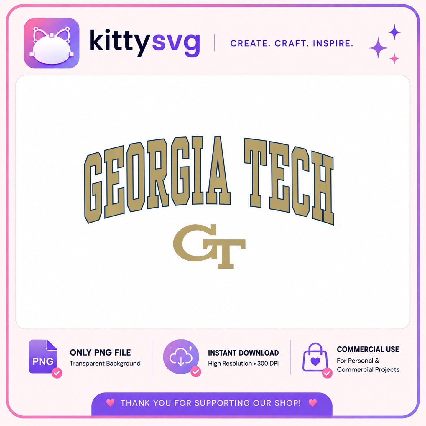 Georgia Tech PNG, Yellow Jackets College Team PNG, GT Logo PNG