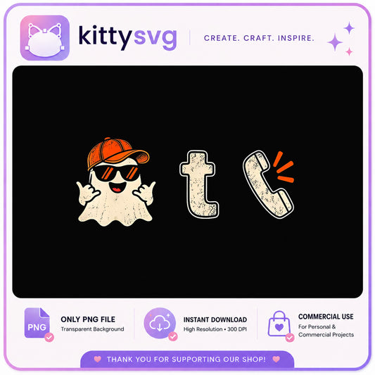 Ghost Text Me Halloween PNG, Retro Ghost Sublimation, Halloween PNG