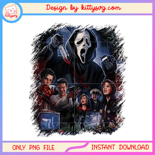 Ghostface character scream movie png, scream characters png