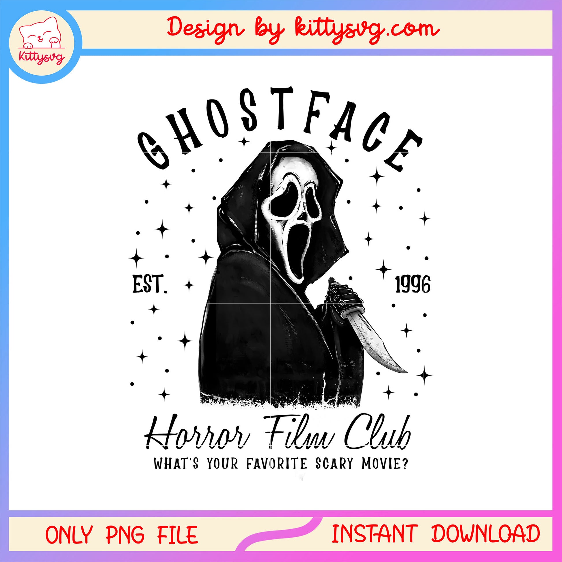 Ghostface est 1996 horror film club png, ghostface character png