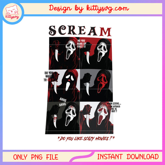 Ghostface scream do you like scary movies png, ghostface killah png