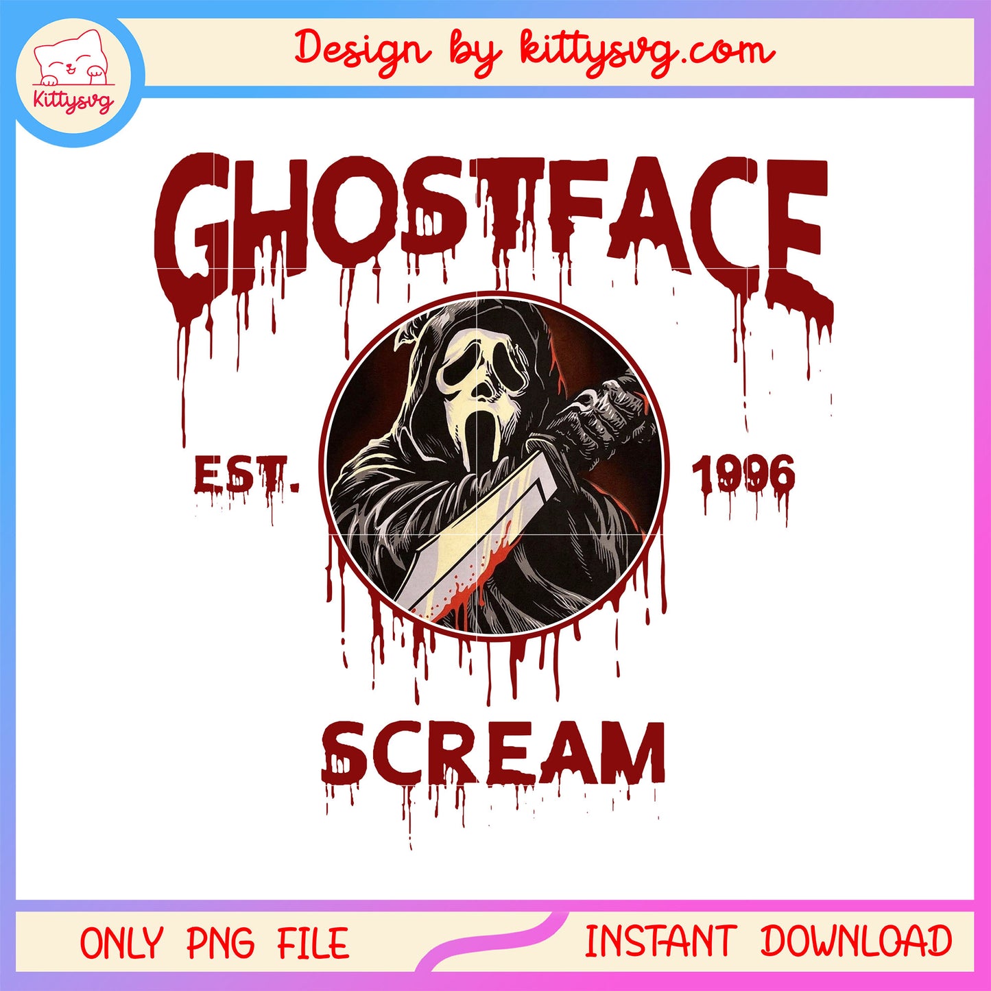 Ghostface scream est 1984 design png, ghostface mask png