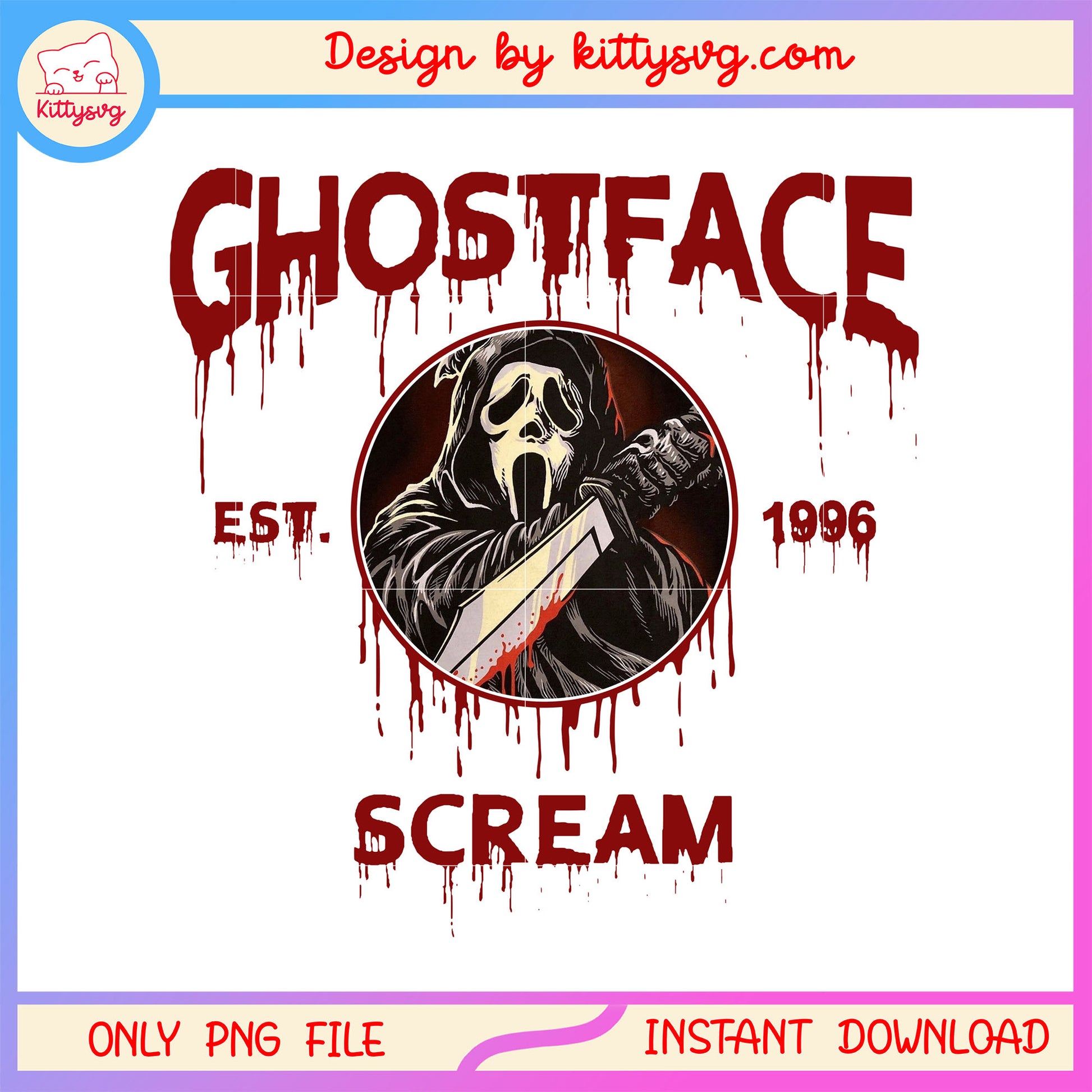 Ghostface scream est 1984 design png, ghostface mask png
