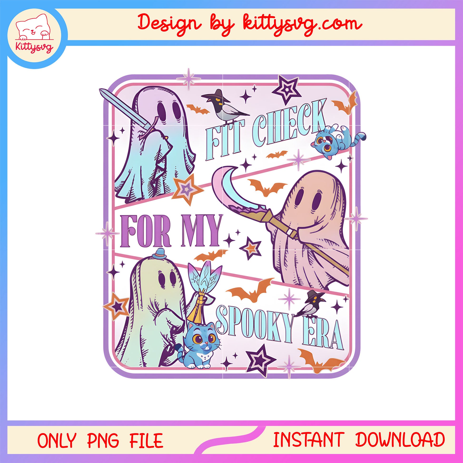 Ghost fit check for my spooky era png, halloween design png