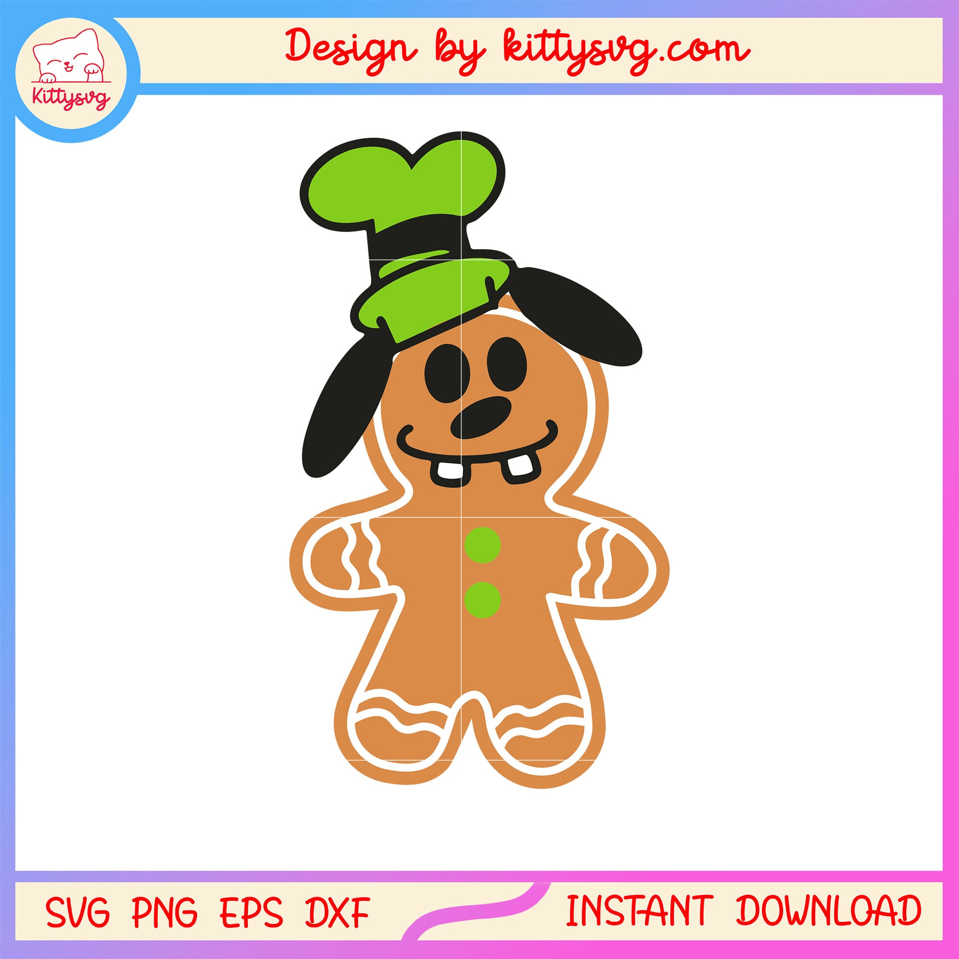 Gingerbread goofy disney christmas svg, goofy disney svg