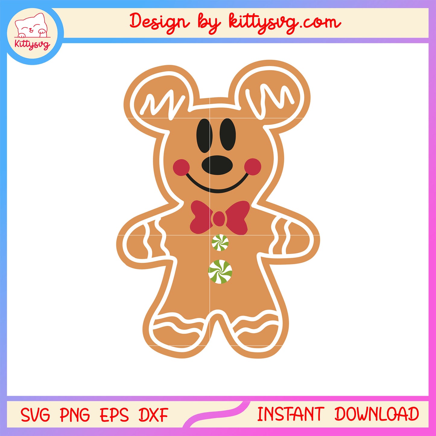 Gingerbread mickey mouse christmas svg, mickey mouse disney svg