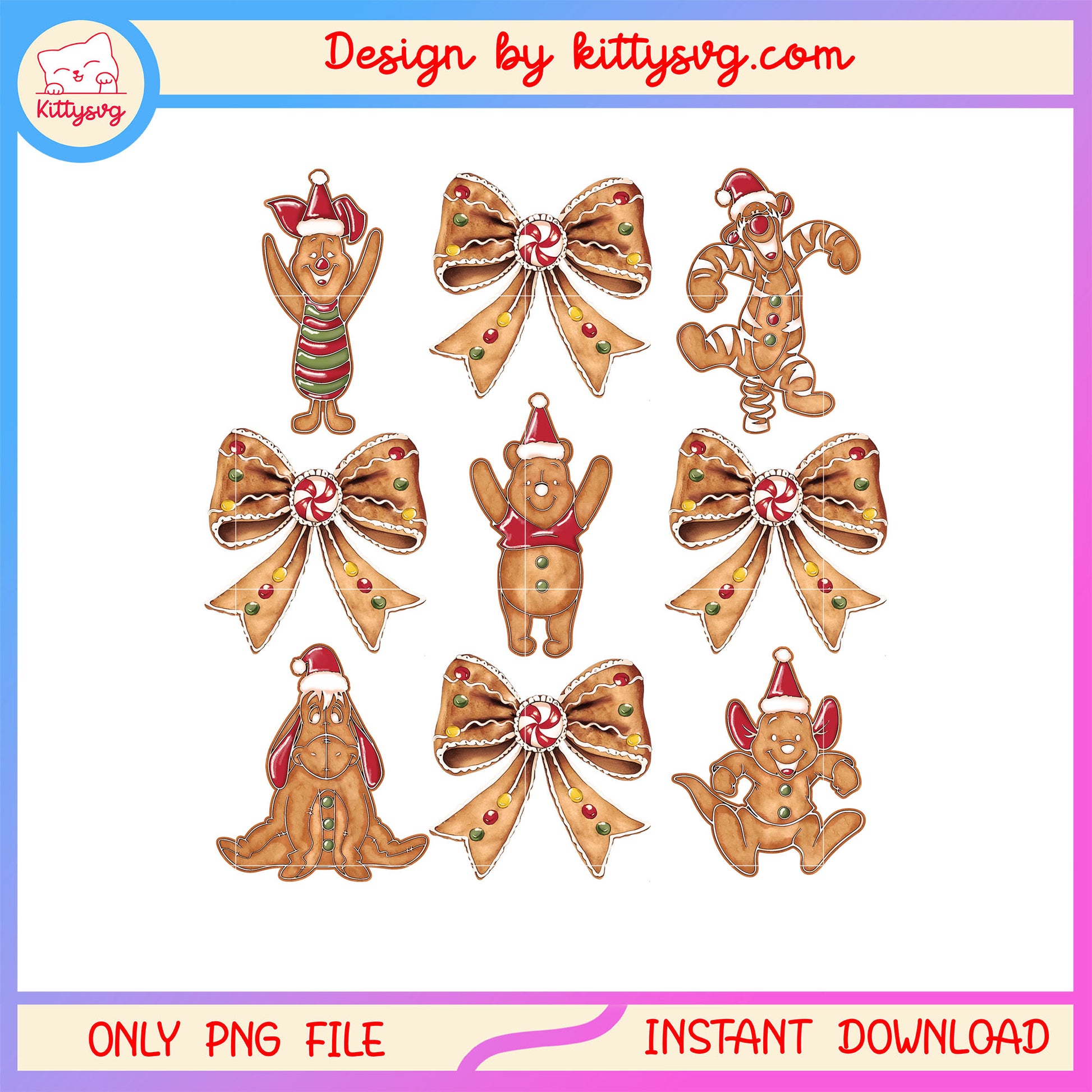 Gingerbread winnie the pooh christmas png, winnie the pooh png