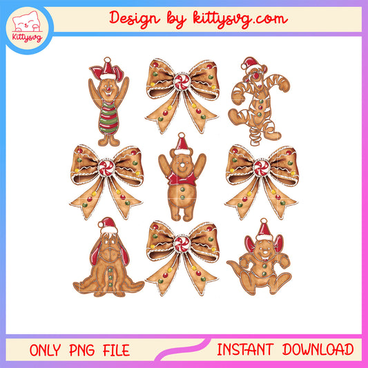Gingerbread winnie the pooh christmas png, winnie the pooh png