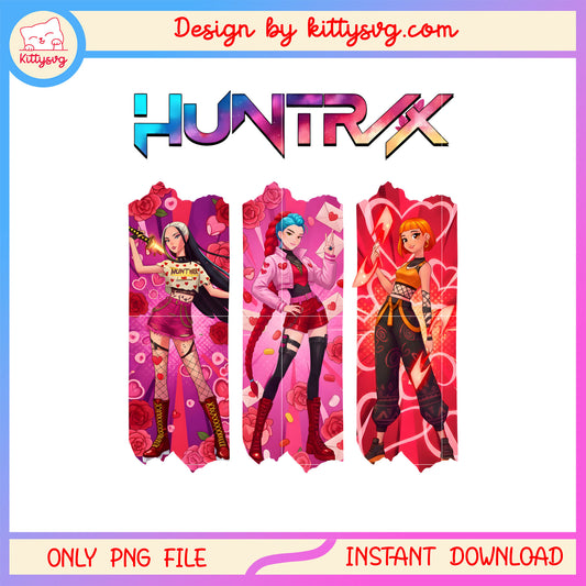 Girl band kpop demon hunter valentine  png,  kpop demon hunters png