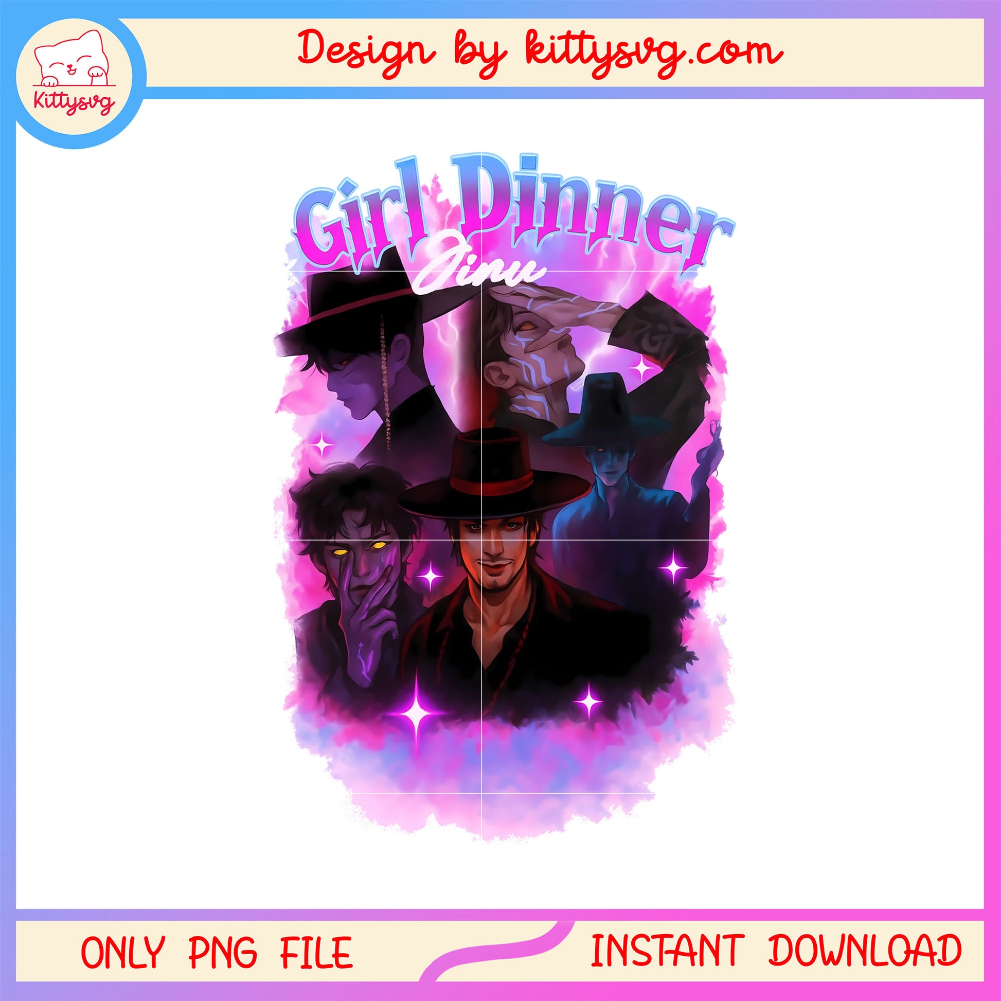 Girl dinner jinu design png, saja boys png, demon hunters png