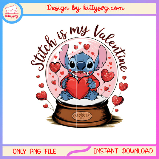 Globe stitch hearts valentine png, stitch valentines day​​ png