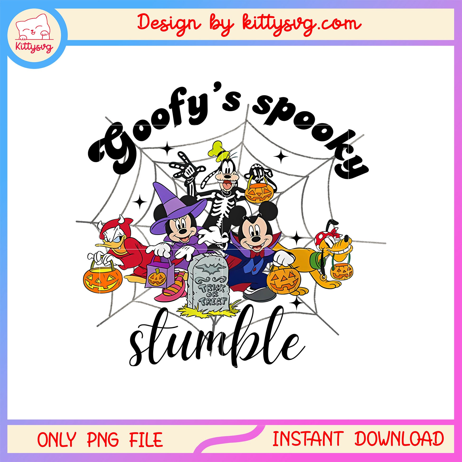 Goofy's spooky stumble mickey disney png, mickey and friends png