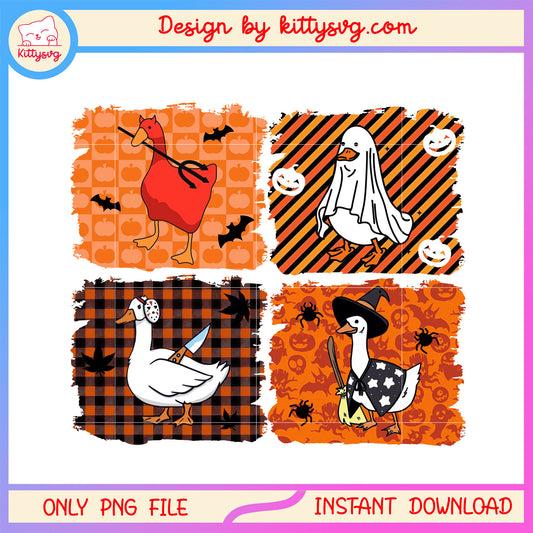 Goose halloween costume ideas png, vintage fall png, halloween spirit png