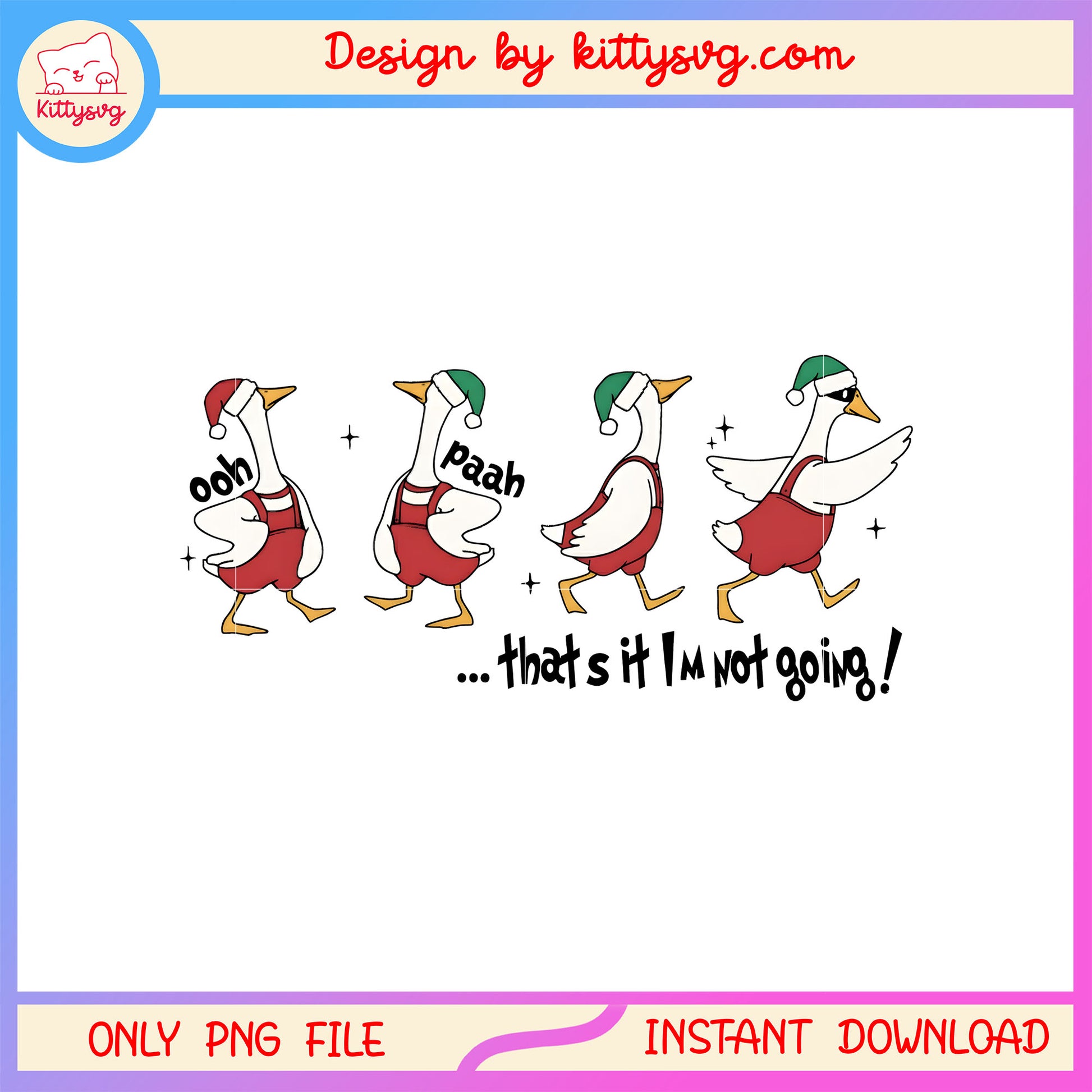 Goose thats it im not going design png, goose autumn png