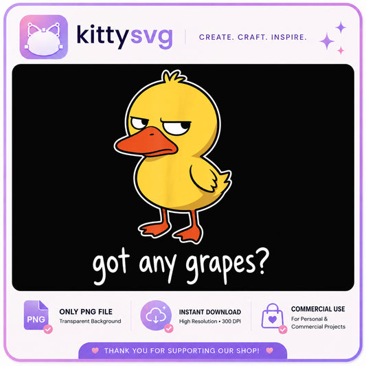 Got Any Grapes Duck PNG, Funny Duck Meme, Cute Duck PNG
