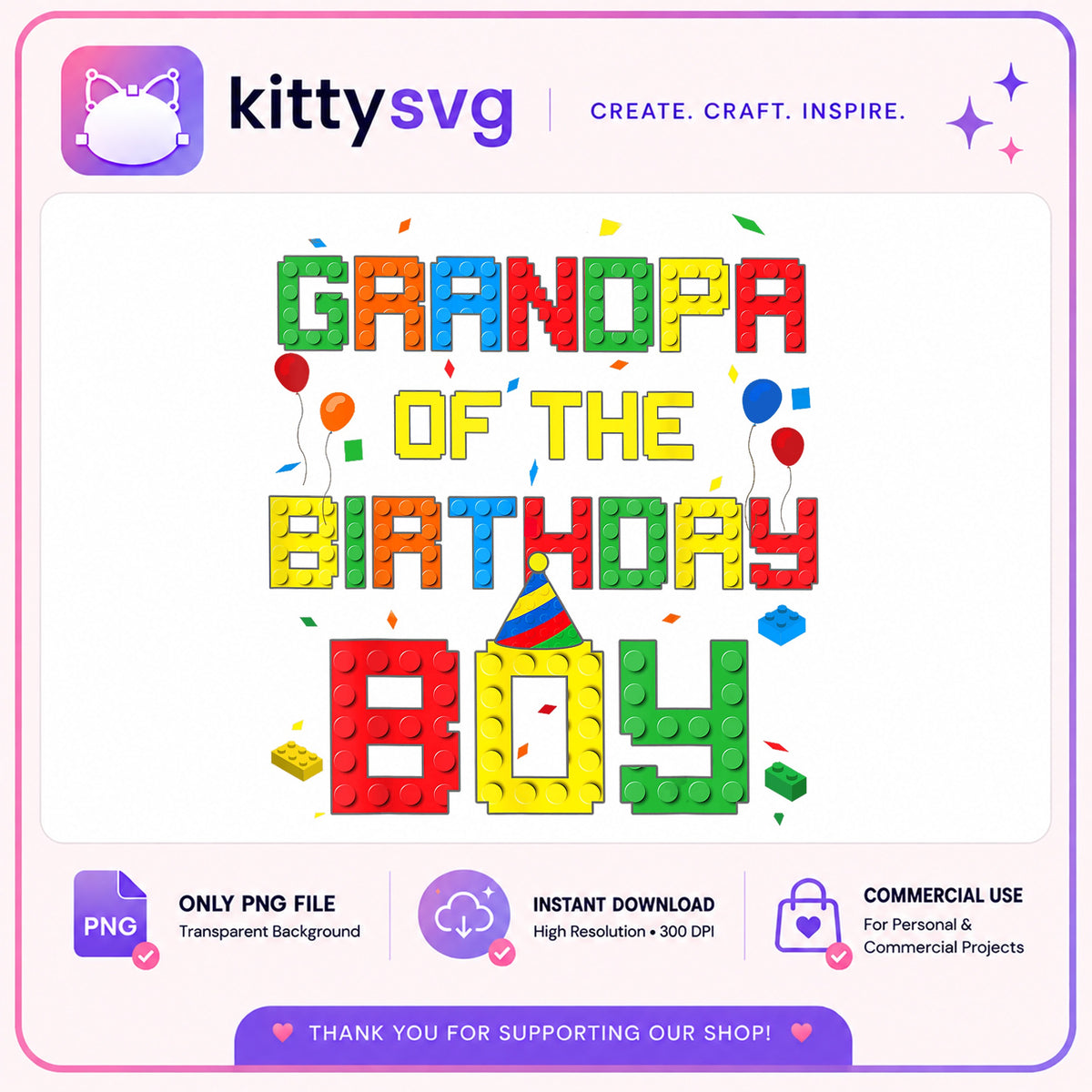 Grandpa Of The Birthday Boy PNG, Lego Birthday, Birthday PNG