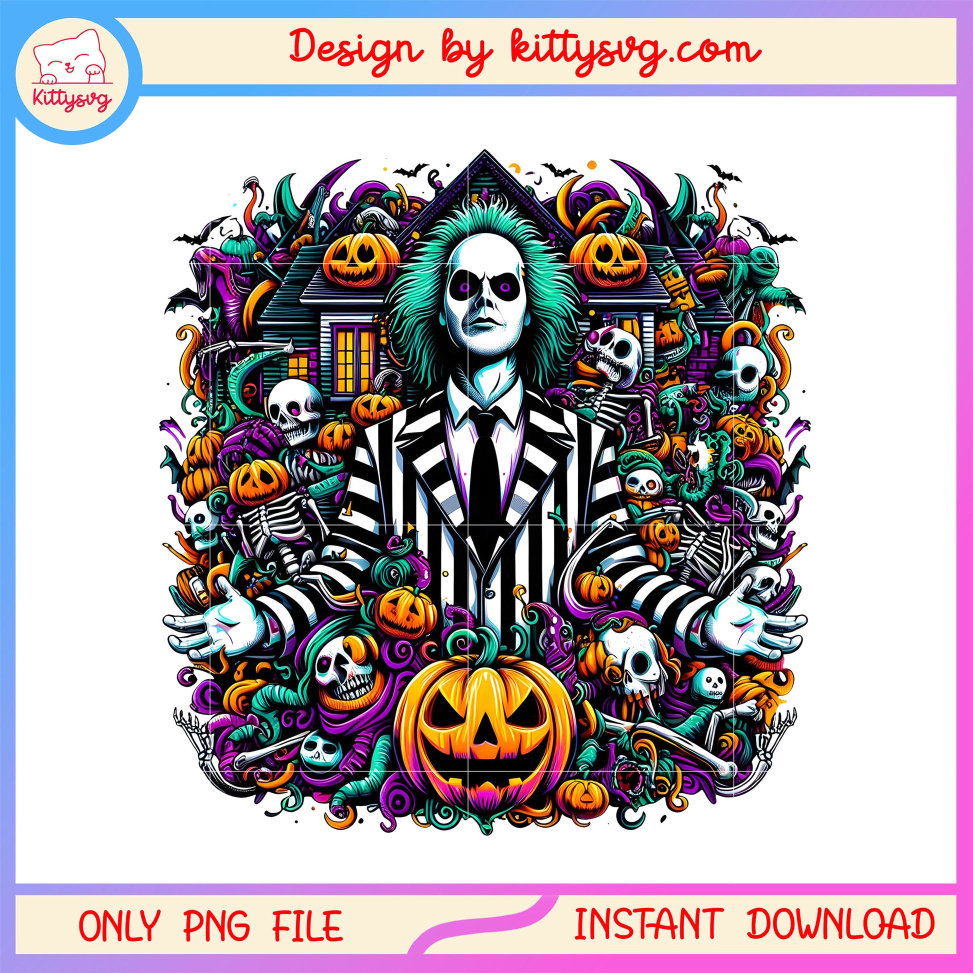Graphic beetlejuice halloween png, halloween movie characters png