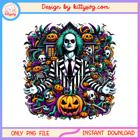 Graphic beetlejuice halloween png, halloween movie characters png