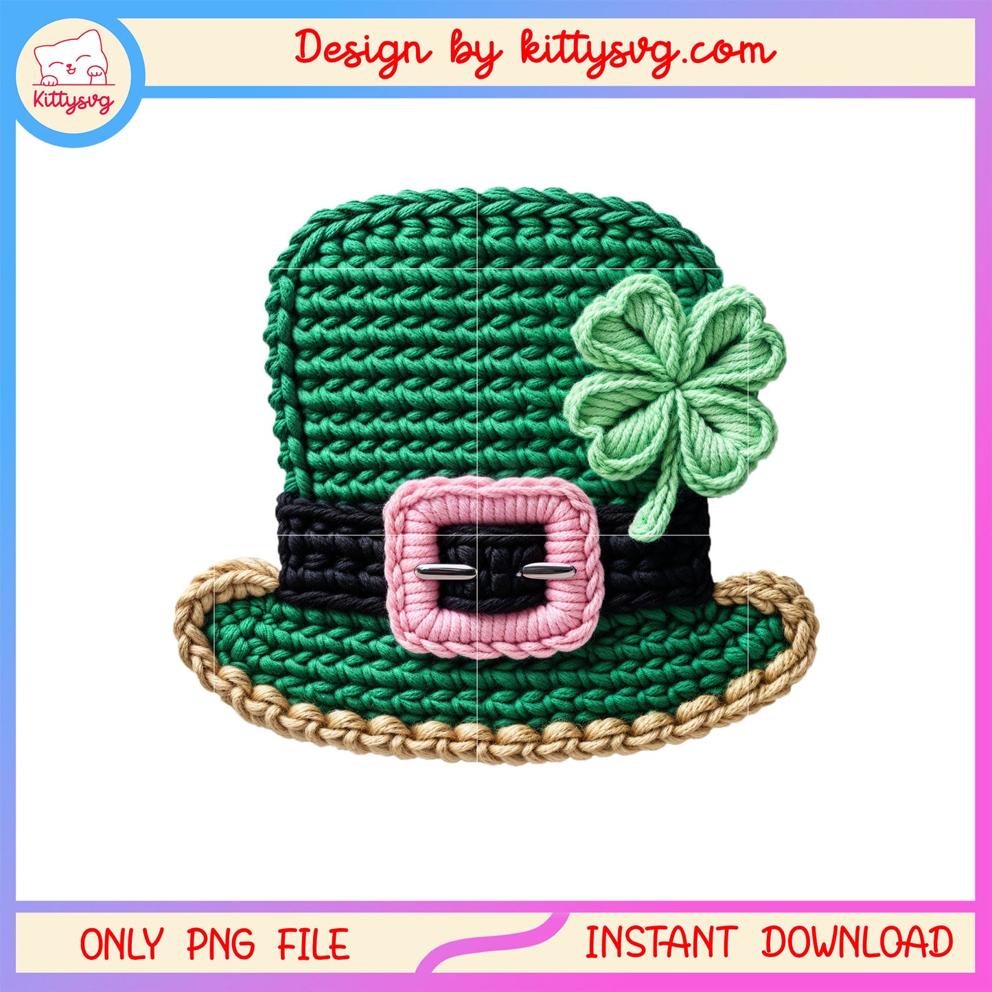 Green clover hat patrick png, st patrick's day hat​ png
