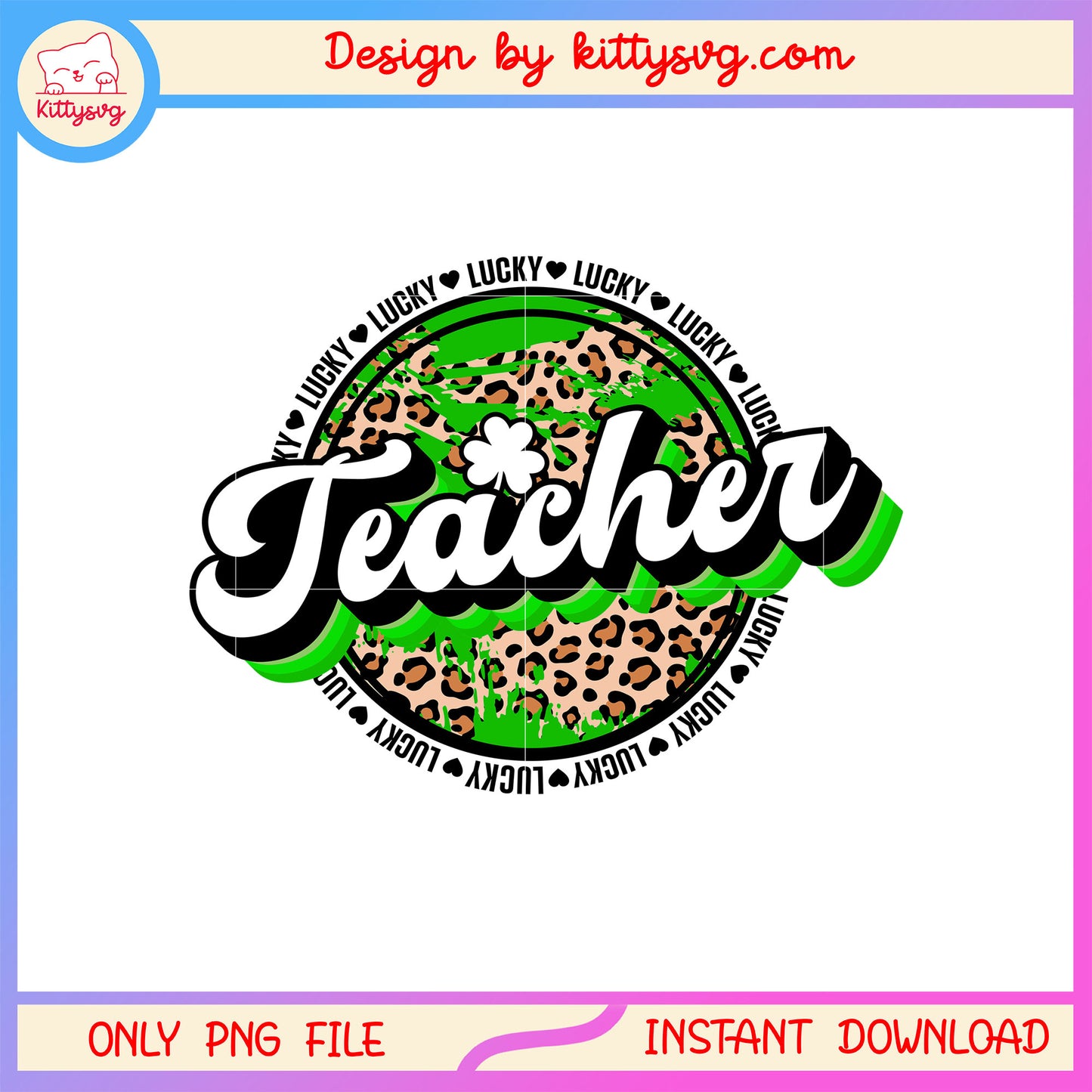 Green teacher st patrick's png, happy st patrick's day​​ png