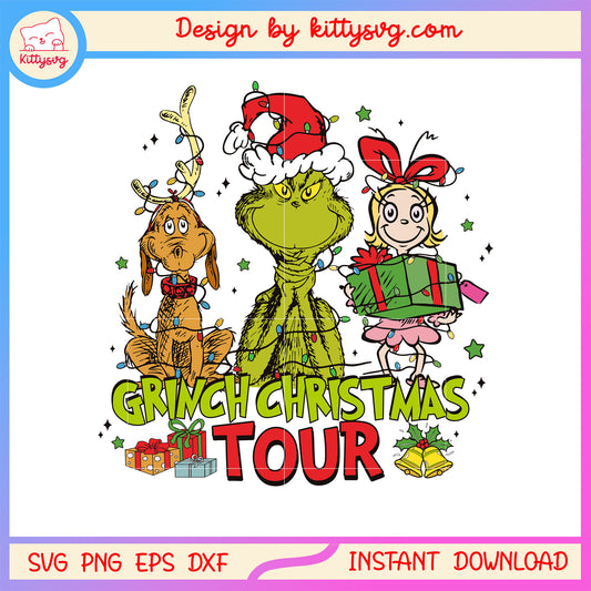 Grinch christmas tour christmas holiday svg, christmas vacation svg