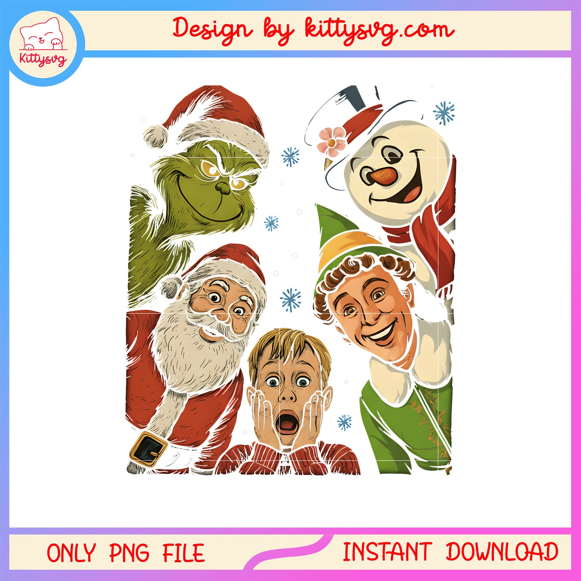 Grinch friends christmas funny design png, grinch png