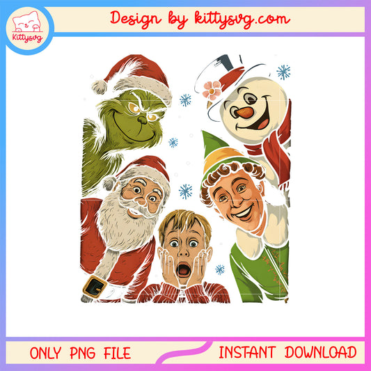 Grinch friends christmas funny design png, grinch png