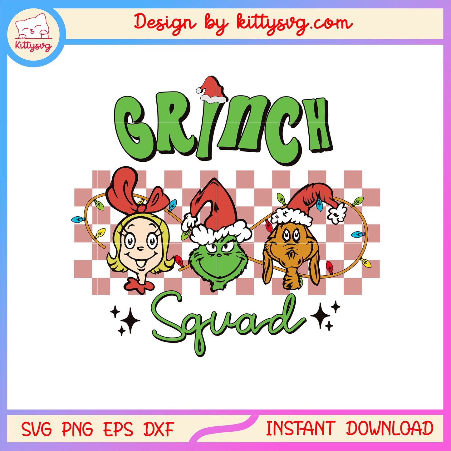 Grinch squad characters face christmas decor svg, christmas art svg
