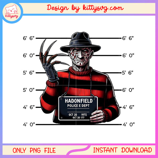 Hadonfield police dept oct 20 1978 freddy krueger png, freddy kueger movie png