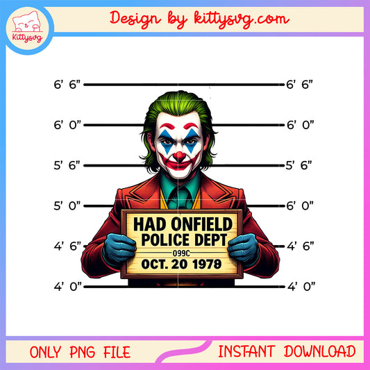 Hadonfield police dept oct 20 1978 joker png, halloween joker png