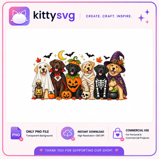 Halloween Dogs In Costumes PNG, Labrador Halloween PNG, Dog PNG