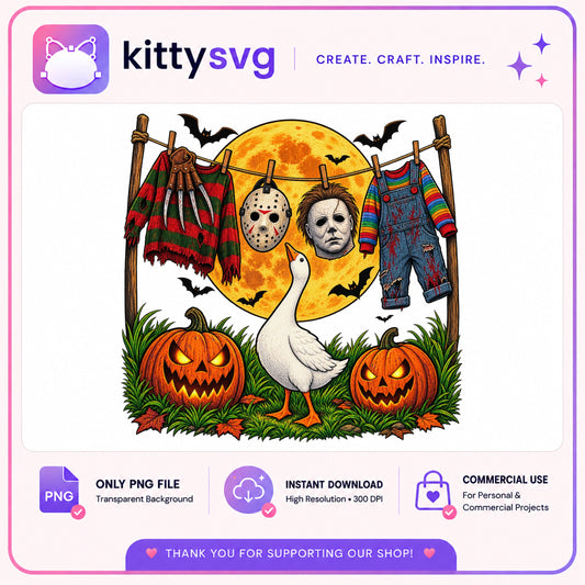 Halloween Horror Movie Characters Goose PNG, Scary Halloween PNG, Horror PNG