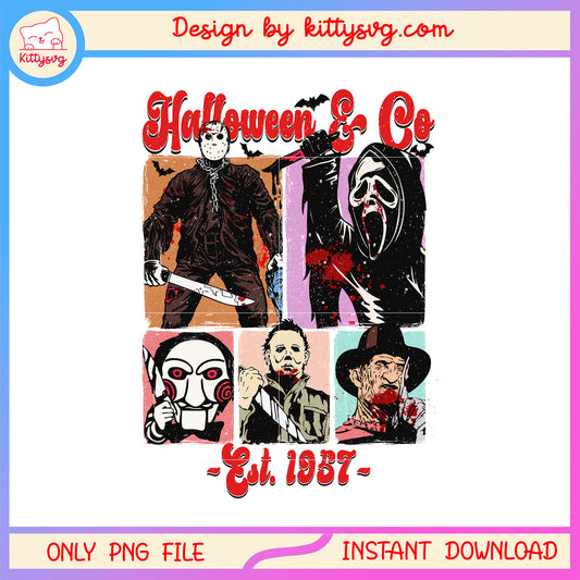 Halloween & co est 1987 design png, characters png, scream picture png