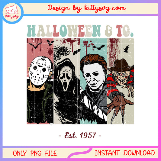 Halloween and to est 1957 horror png, halloween movie characters png