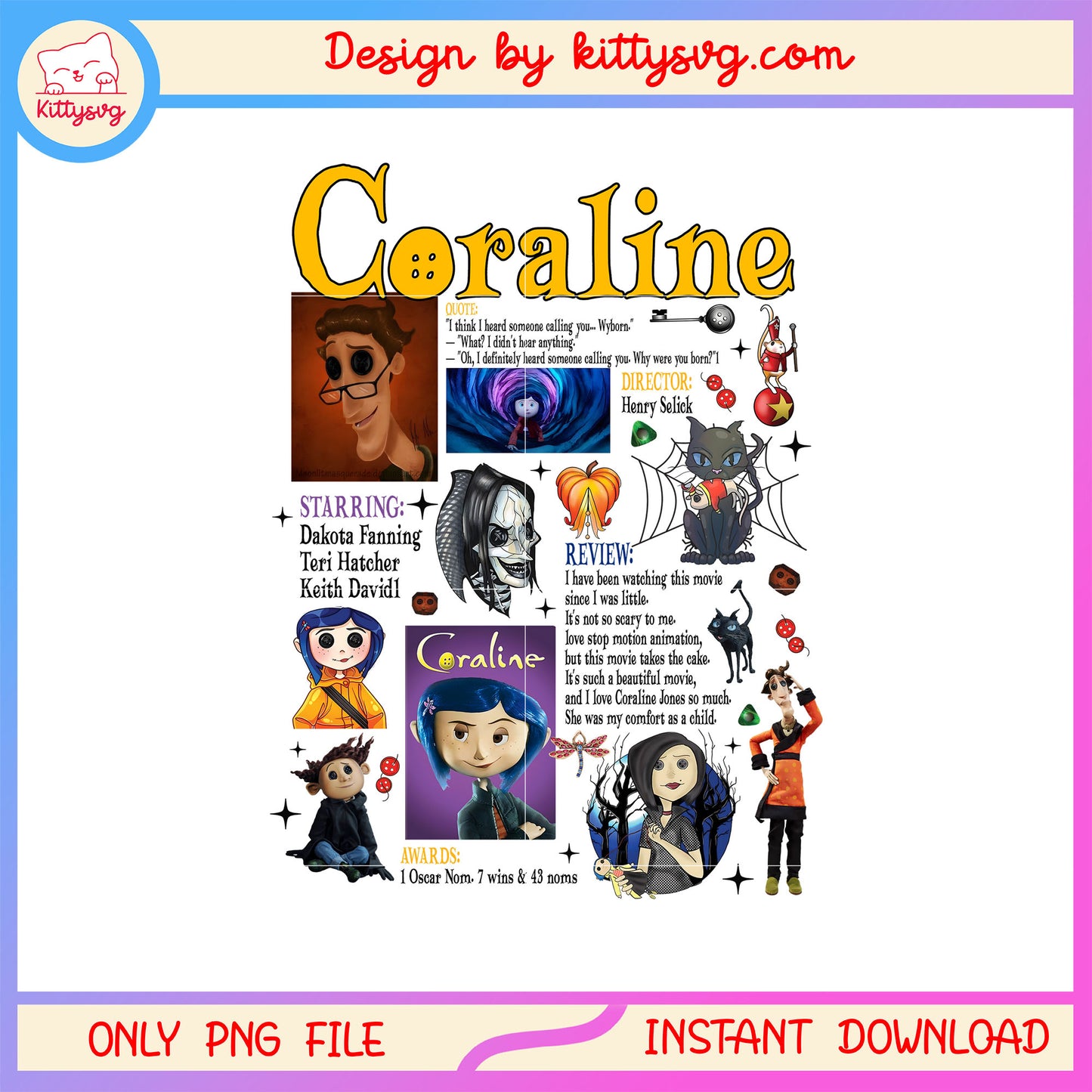 Halloween coraline happy halloween png, quotes from coraline png