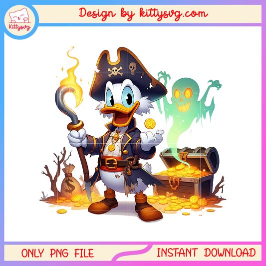 Halloween donald duck pirate costume png, disney donald duck movie png