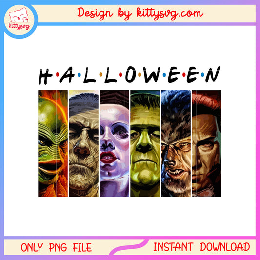 Halloween horror films colab design png, Halloween Horror character Png