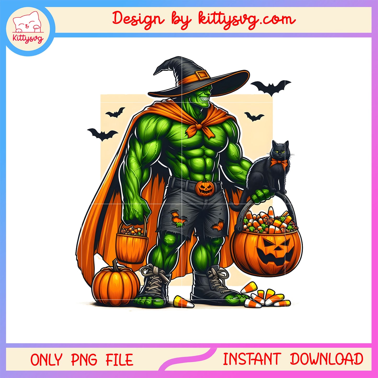 Halloween hulk and halloween candy png, hulk avengers png
