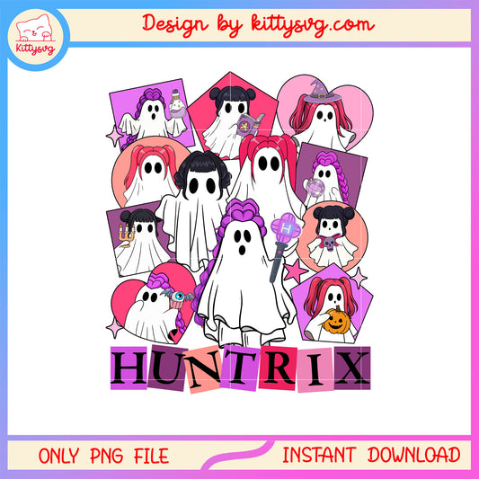Halloween huntric ghost costume png, the huntrix band png