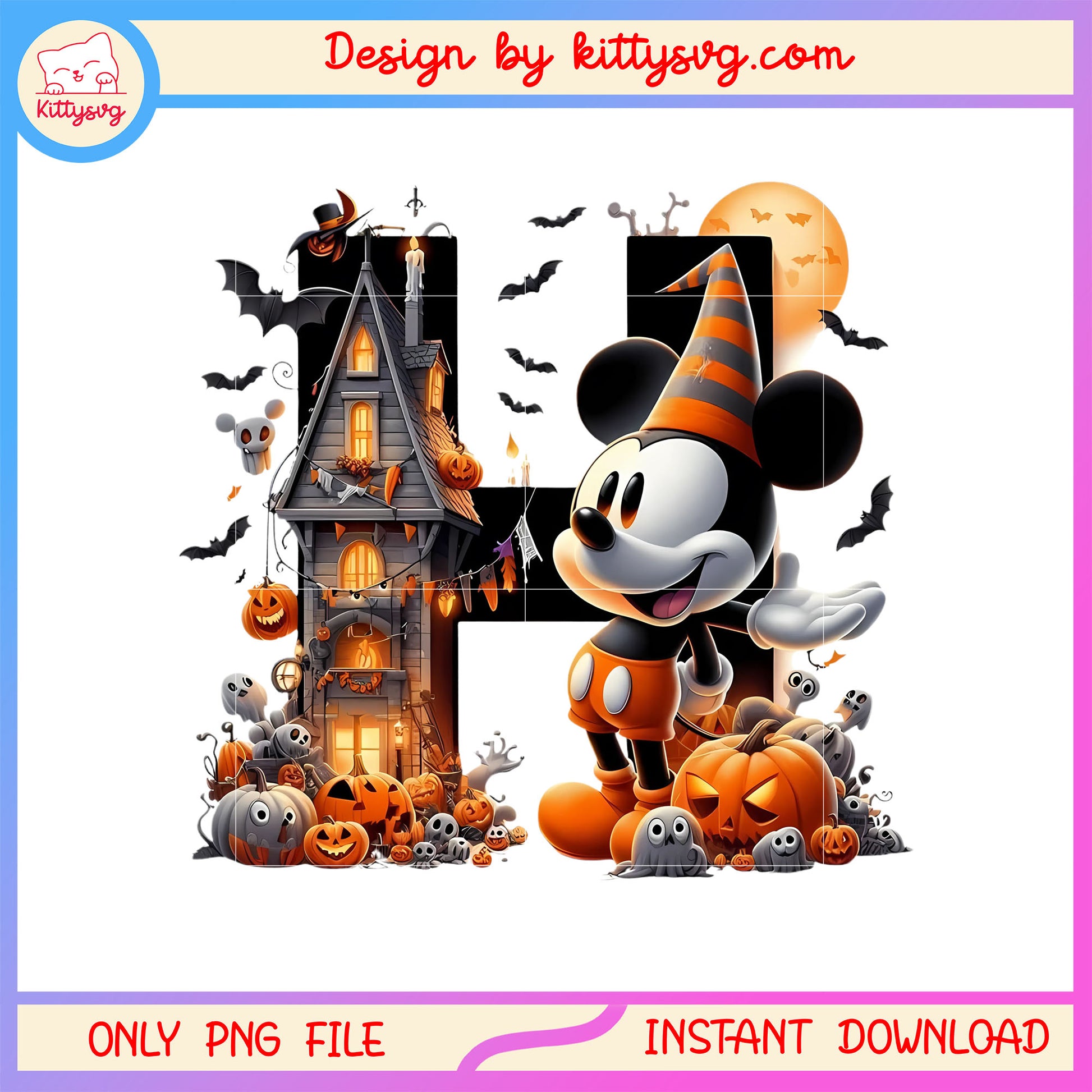 Halloween letter h mickey design png, spirit halloween near me png