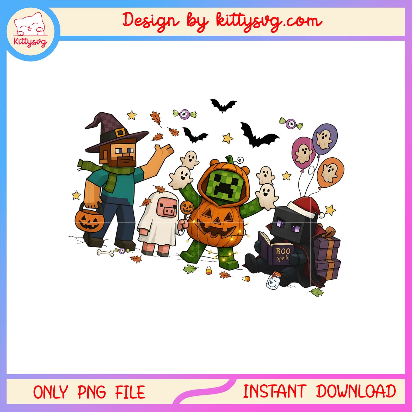 Halloween minecraft characters illustration png, minecraft png