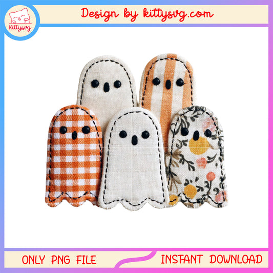 Halloween pattern sheet ghost png, halloween decor png